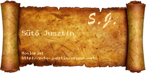 Sütő Jusztin névjegykártya